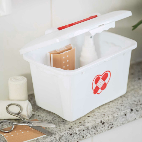 Erste-Hilfe-Aufbewahrungsbox Buyitt Kleine Erste-Hilfe-Box aus Kunststoff 1 Packung 