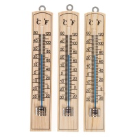 Thermometer Holz 3er Set