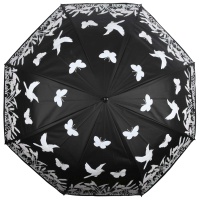 Regenschirm Farbwechsel Vögel schwarz