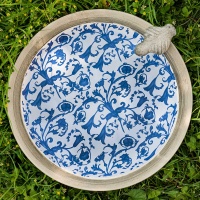 Vogeltränke Schale Keramik blau