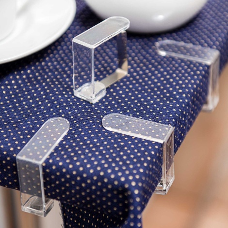 homeXpert 4er Set Tischtuchklammern, Tischdeckenklammern aus Plexiglas,  erhältlich in verschiedenen Größen